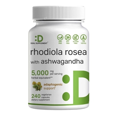 قرص رودیولا روزآشواگاندا دیل ساپلمنتRhodiola  Rosea Ashwagandha DEAL SUPPLEMENT