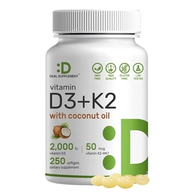قرص ویتامین d3 و k2 دیل ساپلمنت DEAL SUPPLEMENT Sunshine Vitamin D