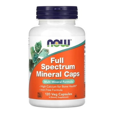 قرص مولتی ویتامین و مینرال اسپکتروم ناو Full Spectrum Mineral Caps Now Foods
