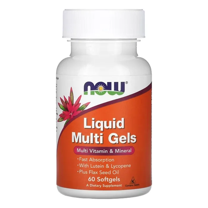 مولتی ویتامین لیکوید ژل ناو فودز Liquid Multi Gels Now Foods