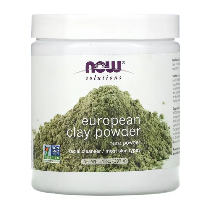 پودر خاک رس اروپایی ناو فودز Solutions, European Clay Powder NOW Foods