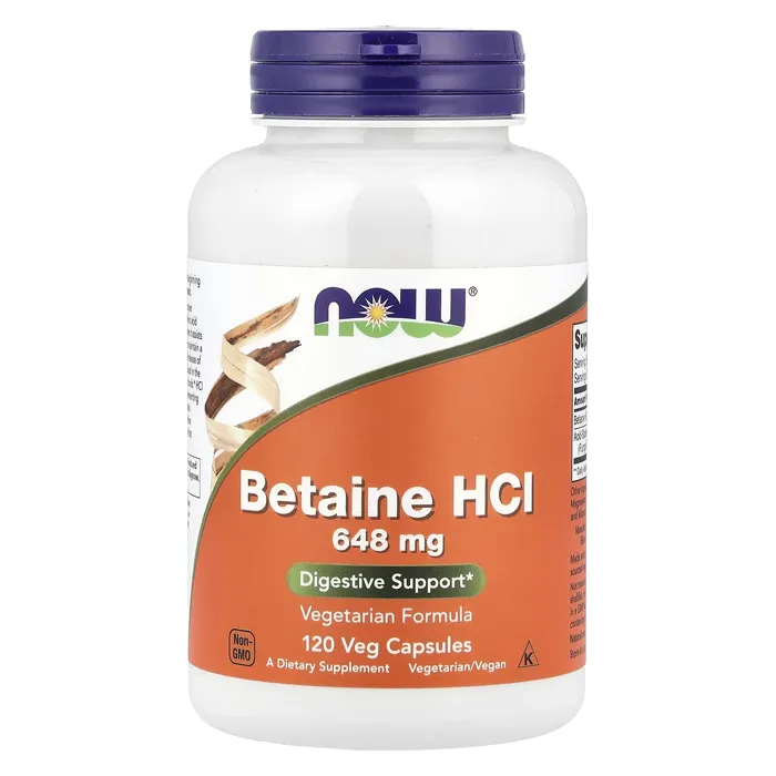 بتائین هیدروکلراید ناو Betaine HCl Now Foods