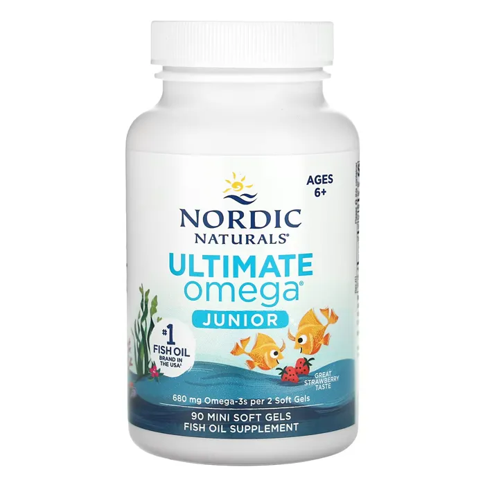 قرص امگا 3 برای کودکان نردیک نچرالز Ultimate Omega Junior, Ages 6+, Strawberry Nordic Naturals