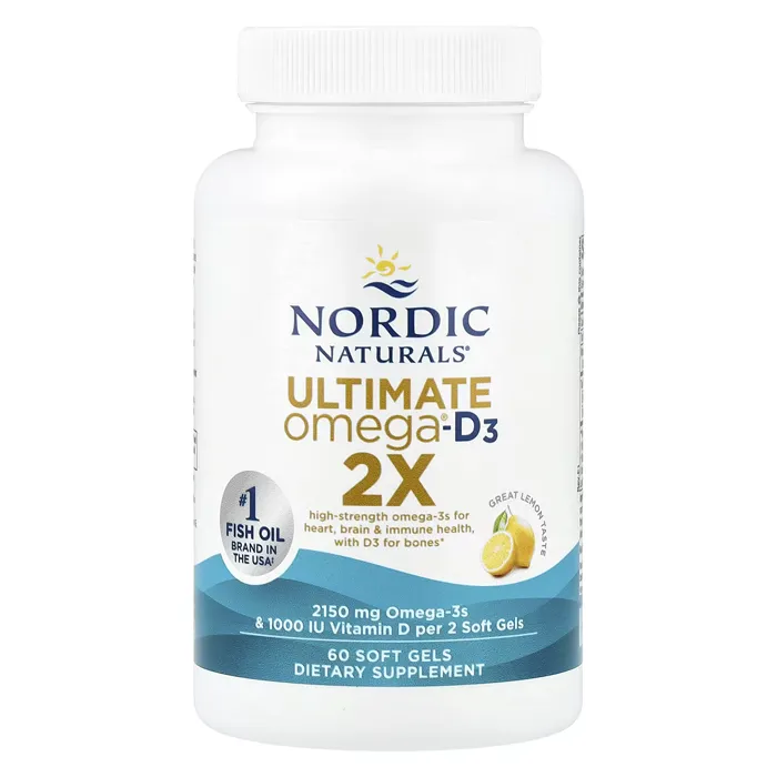 امگا 3 با طعم لیمو نوردیک نچرالز  Ultimate Omega® 2X Nordic Naturals
