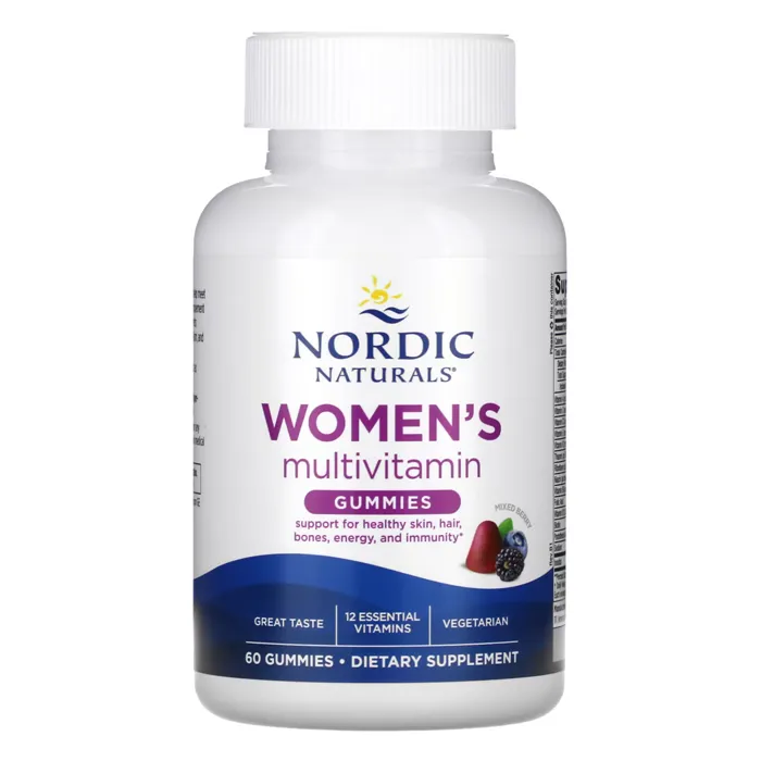 پاستیل مولتی ویتامین بانوان نردیک نچرالز Women's Multivitamin Gummies, Mixed Berry  Nordic Naturals